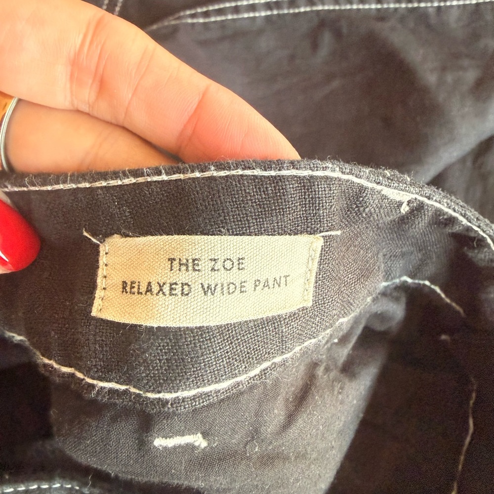 Madewell The Zoe Relaxed Wide Pant in 100% Linen - Picture 4 of 7